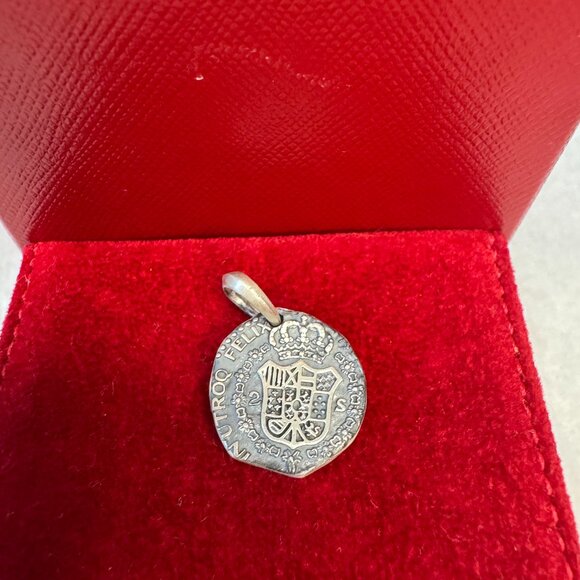 David Yurman Shipwreck Coin Amulet In Sterling Silver for Men - Picture 1 of 3